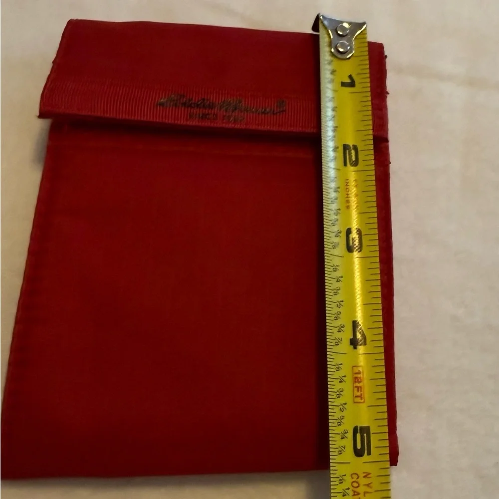 Eddie Bauer Red Nylon Trifold Wallet Organizer Travel Outdoor Style